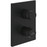 Villeroy & Boch Universal Taps & Fittings Unterputz-Thermostat mit Zweiwege-Mengenregulierung, matt black