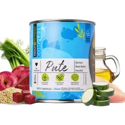 FAVLY Petfood Nassfutter Pute mit Quinoa, Rote Beete & Fenchel 12x800 g