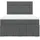 vidaXL Boxspringbett 140 x 200 cm Dunkelgrau