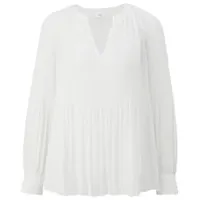 S.Oliver Bluse mit Plissée-Struktur, Damen, 2102619 0200 creme, 46