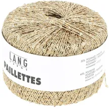 Lang Yarns Häkelwolle Paillettes Beige/Grün 112 m
