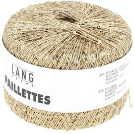 Lang Yarns Häkelwolle Paillettes Beige/Grün 112 m