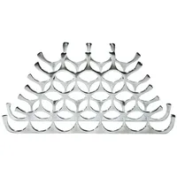 Kobolo Weinregal 76 x 14 x 37 cm Silber