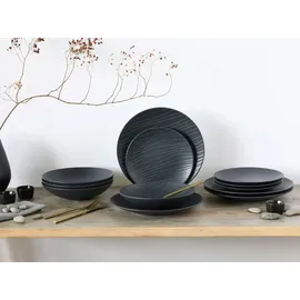 CreaTable Waves Tafelservice 12-tlg. schwarz