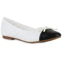 VAN HILL Damen Klassische Ballerinas in Weiss