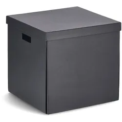 Zeller Aufbewahrungsbox, recycelt. Karton, schwarz