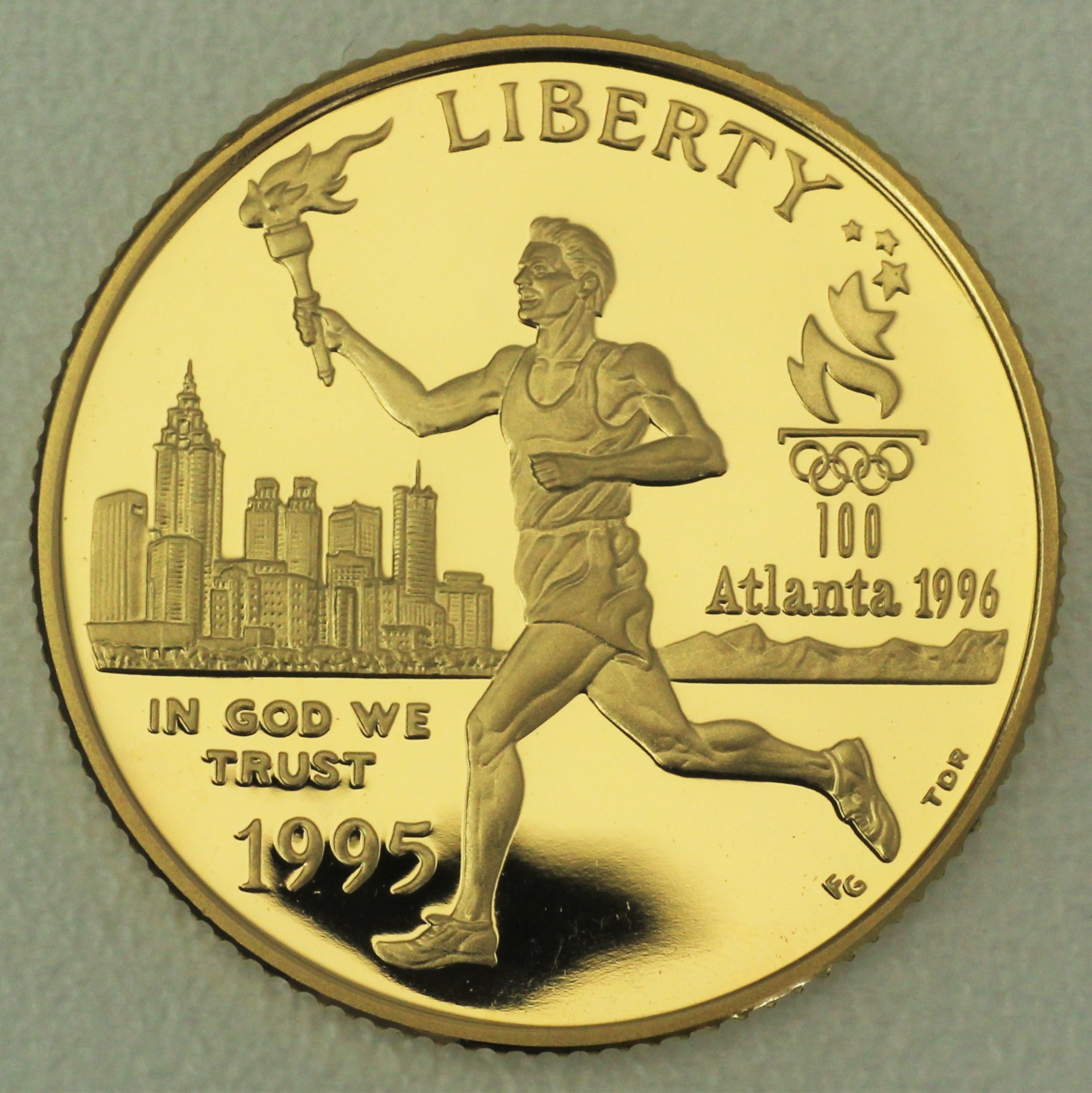 Goldmünze 5 Dollar 1995-Olympia Atlanta Läufer