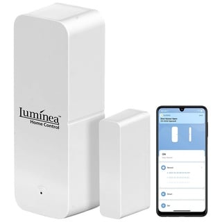 Luminea Home Control Türsensor: ZigBee-Tür- & Fensteralarm, für Alexa, Google Assistant und Siri, App (ZigBee Türkontakt, Türüberwachung, Kontaktsensoren)