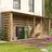 TIMBELA Brennholzregal Holz 112 x 458 x 199 cm 6,7 m3 Beige