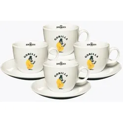 Gorilla Cappuccino Tassen 4er Set