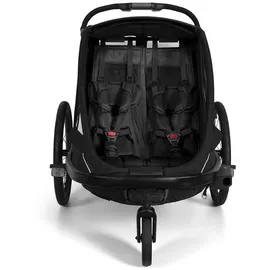 Hamax Breeze 2 Sitzer Kinderanhänger schwarz
