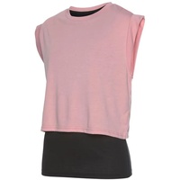 LASCANA 2-in-1-Shirt Damen rosa-schwarz, Gr.S (36/38),