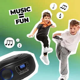 Denver TDB-212GR DAB+, Boombox mit DAB+/FM-Radio, Bluetooth-Funktion,Grey