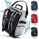 Valkental - Hochwertige & Vollreflektierende Fahrradtasche - 23L - Geeignet als Gepäckträgertasche, Rucksack & Umhängetasche - 100% Wasserdicht