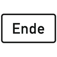 Adco Zusatzschild 1012-31, 231x420mm Ende RAL-Gütezeichen Folie RA1