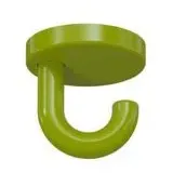 Hewi Unterkopf-Haken 50mm Apfelgrün 477.90.01574
