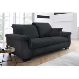 DOMO collection 2,5-Sitzer "Sully", schwarz, B:210cm H:84cm T:102cm, Luxus-Microfaser (100% Polyester);Kunstleder SOFTLUX;Luxus-Microfaser ALTARA NUBUCK (100% Polyester);Chenille (100% Polyester), Sofas, wahlweise mit Rückenverstellung