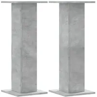 vidaXL Lautsprecherständer 2 Stk. Betongrau 30x30x80 cm Holzwerkstoff