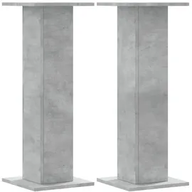 vidaXL Lautsprecherständer 2 Stk. Betongrau 30x30x80 cm Holzwerkstoff