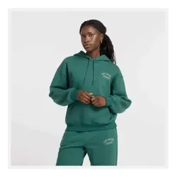 New Balance für Damen. WT43503 Grafik Fleece-Sweatshirt grün (S), Lässig, Sportlich, Baumwolle, Nachhaltig