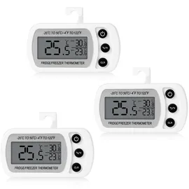 cozary Kühlschrankthermometer 3 Stück weiß