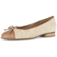 Gabor Pumps beige braun Bast Ballerinas 85.102.48 für Damen, braun, Größe 42 EU / 8 UK