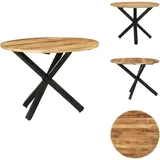 Vidaxl - Esstisch Rund 100x100x75 cm Raues Mangoholz - Esstisch - Esstische - Holz-Esstisch - Holz-Esstische
