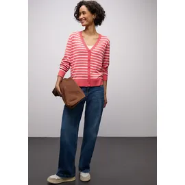 STREET ONE Gestreifter Cardigan Rosa 40