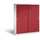 C+P CP Stahlschrank 2149-00 S10053 lichtgrau, rubinrot 160,0 x 40,0 x 195,0 cm, aufgebaut