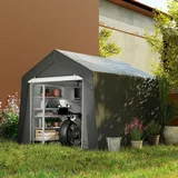 Outsunny Carport Zeltgarage 3x3 m Wasserdicht Garagenzelt mit Rolltür Belüftungsfenster Verlängerte Kanten, UV-beständig Lagerzelt, Unterstand für Auto SUV Gartengeräte, Motorrad