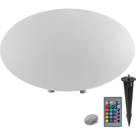 Tectake tectake® Kugelleuchte, mit LED-Beleuchtung, 12 W, samt Fernbedienung und Leuchtmittel, inklusive Erdspieß