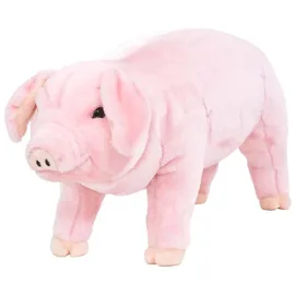 vidaXL Plüschtier Schwein 34 cm Rosa