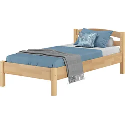 Erst-Holz Überlanges Holzbett Buche natur 100x220 Holzbett Zubehör wählbar V-60.73-10-220ohne Zubehör