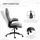 Vinsetto Bürostuhl, Ergonomischer Schreibtischstuhl, Computerstuhl mit Wippfunktion, Verstellbaren Armlehnen, Drehstuhl mit Weichem Kissen, Mikrofasertuch, Hellgrau Kunststoff, 69.5x122x65.5 cm, Arbeitszimmer, Bürostühle, Drehstühle