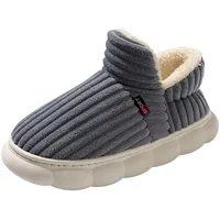Unisex Gästepantoffeln - Pantoffeln Gäste Flache Hüttenschuhe Personalisierte Initiale Hausschuhe Bequeme Hüttenschuhe für Winter Frauen Herren Heim Hausschuhe Memory Foam Plüsch Hausschuhe - 44 EU