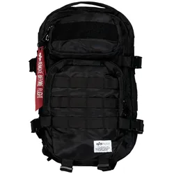 Rucksack ALPHA INDUSTRIES "Alpha Industries Accessoires - Bags Tactical Backpack", Gr. onesize, schwarz, Obermaterial: 100% Nylon, Futter: 100% Nylon, Rucksäcke