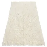 RugsX Flokati Bettdecke 240 x 340 cm Beige/Weiß