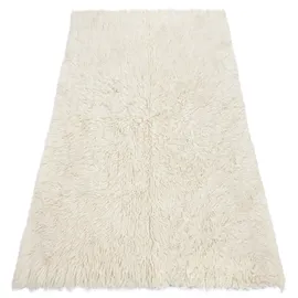 RugsX Flokati Bettdecke 240 x 340 cm Beige/Weiß