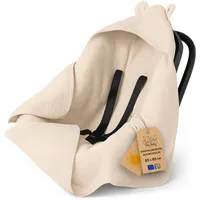 Totsy Baby Einschlagdecke Musselin – Atmungsaktive Babydecke für Kinderwagen und Autositz, Totsy Baby beige|braun