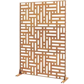 casa.pro Trennwand 180 x 120 cm Braun Stahl