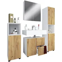 VCM Flandu 4-tlg. Weiß/Honigeiche