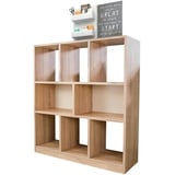 Coemo Standregal Split Sonoma Natur Bücherregal Holz Raumteiler 98x30x106