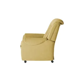Polstermöbel Oelsa Fernsehsessel Andorra Mikrofaser 87 x 108 x 110 cm Gelb mit Rollen