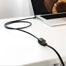 UGREEN Verlängerungskabel Ethernet Kabel, LAN Kabel, Gigabit Netzwerkkabel und RJ45 RJ-45, Schwarz