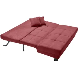 Ell + Ell Schlafcouch Polyester 2-Sitzer Rot