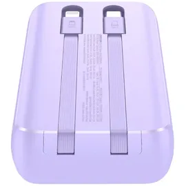 Joyroom Powerbank Geräumig 30W 10000mAh / Kabelbeleuchtung und Usb-C Lila