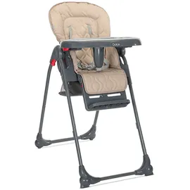 Lorelli Kinderhochstuhl Dulce Sitzhöhe verstellbar, faltbar, 5-Punkt-Gurt, Korb beige