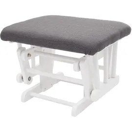 Mendler Relaxsessel HWC-C76 Stoff/Textil 52 x 0 x 0 cm dunkelgrau mit Hocker