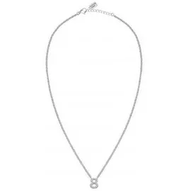 La Petite Story Kette mit Einhänger 8 Weiß / Silber