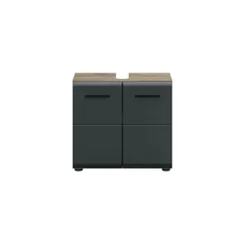 xonox.home Waschbeckenunterschrank 60 x 54 cm Schwarz Matt